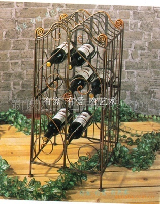 家居用品加工-滢发铁艺 欧式 落地式红酒架 创意葡萄酒架 多瓶装 来图加工x60.